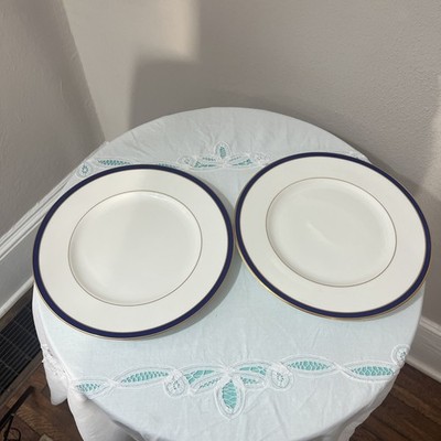 Lenox Federal Cobalt Gold Trim Dinner Plate- Lot Of 2 EUC
