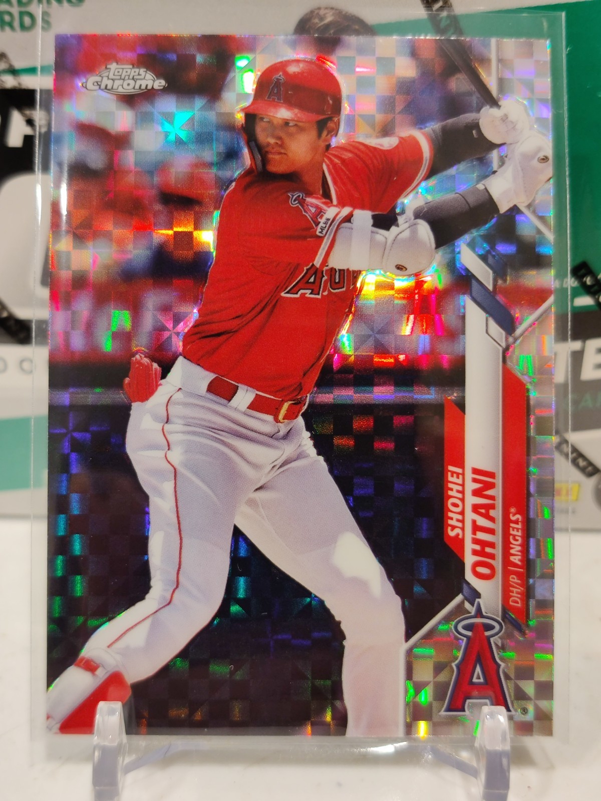 SHOHEI OHTANI 2020 TOPPS CHROME XFRACTOR #21 LA DODGERS MLB CHAMPION JAPAN HOT!