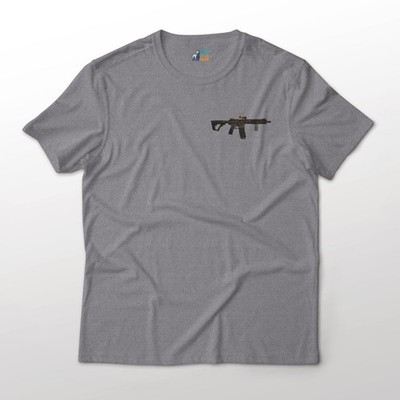 DD M4a1 MK18 CQBR Gun Art Chest Graphic T-Shirt