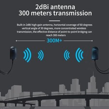 2.4GHz 300Mbps Mini Outdoor Wireless CPE Network Bridge Point to Point