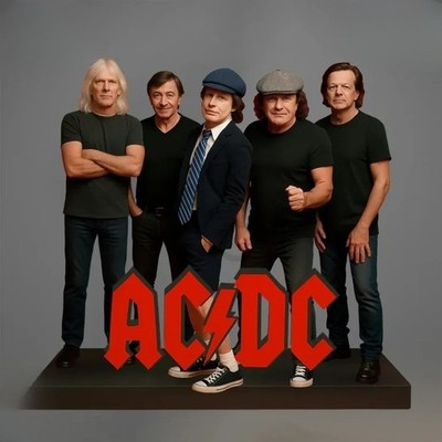 AC/DC Iconic Rock Band Premium Detailed Figures Acrylic Plaque