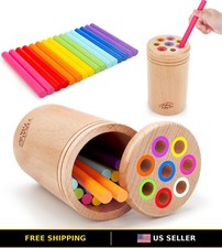 Wooden Color Sorting Educational Toys for Toddlers Ages 1-3