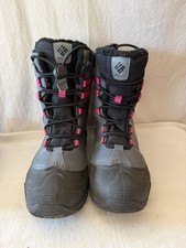 Columbia Bugaboot Celsius 400 Grams SZ 6 Waterproof Grey Pink Winter Boots YOUTH