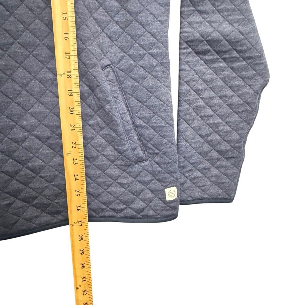 Marine Layer Women's Corbet Quarter Zip Quilted Pullover Navy Blue Size L