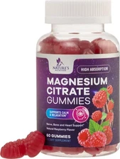 Magnesium Gummies Supplement - High Absorption Magnesium Citrate Supplement for