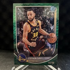 2025-26 Bowman Stephen Curry Chrome Reptilian Green Refractor /99 #BCV-115
