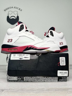Size 13 - Nike Air Jordan 5 Retro Fire Red Black Tongue (2013
