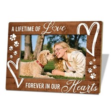 Pet Dog Cat Memorial Photo Frame, A Lifetime of Love Forever in Our Hearts, I...