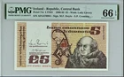 Ireland | 1991 | 5 Pounds | P.71e | AFG 476984 | 66 EPQ | GEM UNC