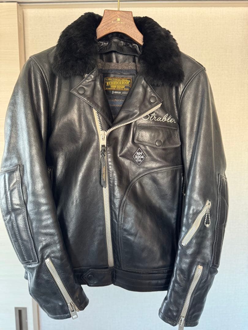 Neighborhood Leather Rider Jacket Sz S Used with History | eBay