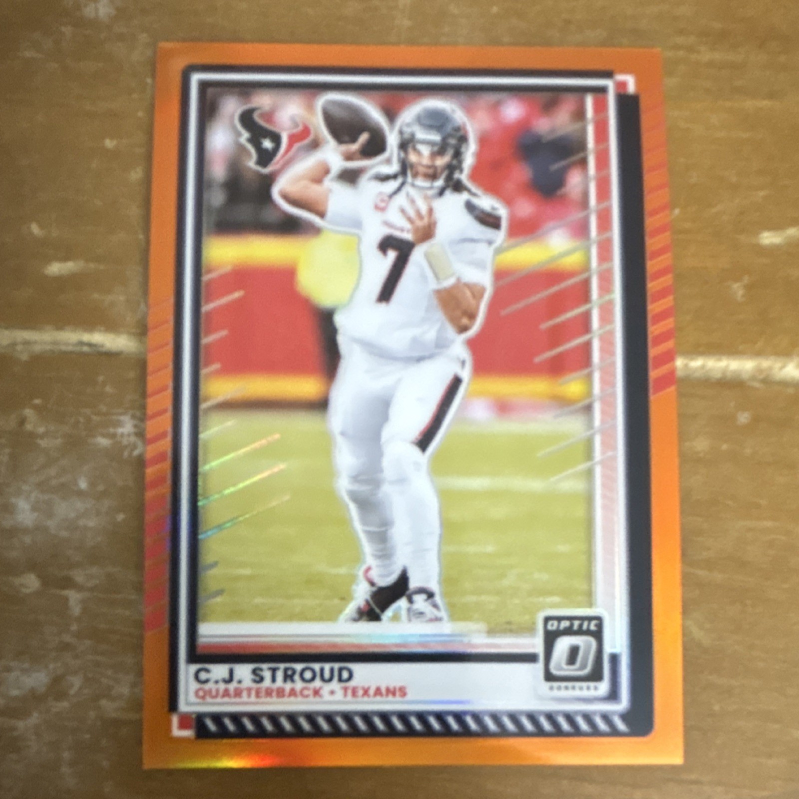 2024 Panini Donruss Optic C.J. Stroud #76 Aqua Prizm /299 Houston Texans