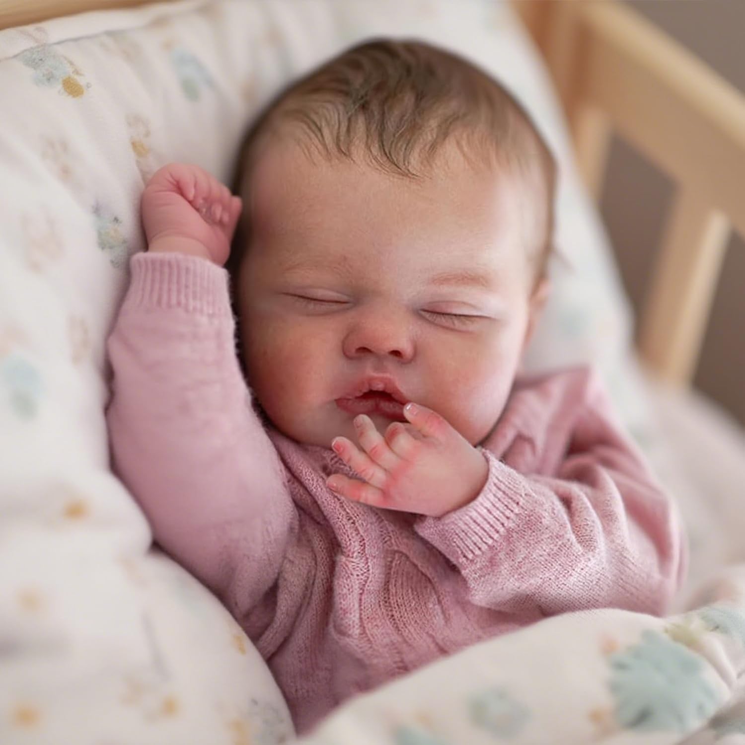 WOOROY Realistic Reborn Baby Dolls – 18-Inch Real Life Sleeping Newborn Girl, 