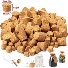 Food-Grade Tapered Natural Cork Stoppers Bungs All size fit Bottle Different