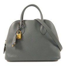 HERMES GHW Bolide 1923 2 Way Shoulder Bag Epsom Leather Bleu Orage