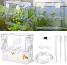 Aquarium Fish Breeder Box, Plastic, Isolation, Hatching Incubator, Guppy, Fry