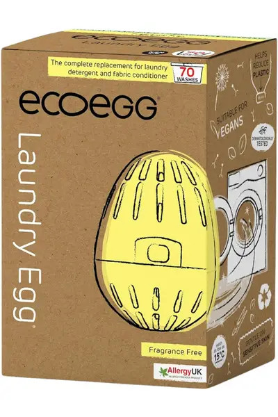 Laundry Egg Fragrance Free - 70 Washes - Size: 21 X 16 X 11 Cm - Wilko Yellow Ecoegg - Image 2