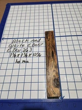 Black and White Ebony  Wood turning  blank   1 3/4" x 1 3/4 " x 12 1/4 " EBW263