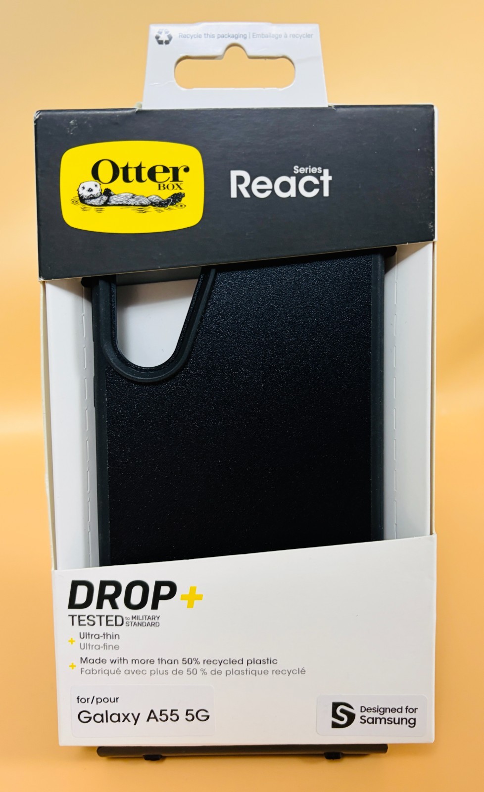 OtterBox Samsung Galaxy A55 5G React Series Case Shockproof/Drop proof - Black