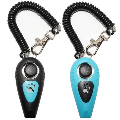 Pet Training Clicker with Whistle and Wrist Strap - Dog Training Clickers Whi...