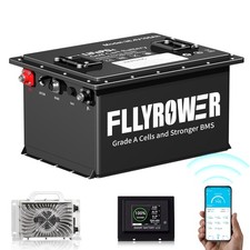 36V 105Ah Golf Cart LiFePO4 Lithium Battery 200A BMS Monitor Bluetooth Charger