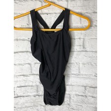 Speedo 8191481001 Pro LT Super Pro Back One Piece Black Swimsuit 28/2 Womens