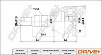 Dr!ve+ Gelenksatz, Antriebswelle DP2110.10.1388 FüR Opel