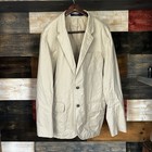 VTG Polo Ralph Lauren Khaki Cotton Chino Sport Coat Unconstructed Blazer 48L