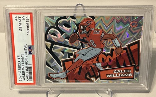 Caleb Williams #4 2025 Panini Absolute Kaboom Horizontal card