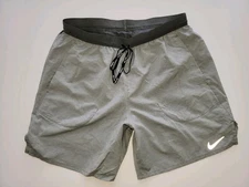 Nike Running Dri Fit Shorts Gray Men’s Sz L x 6.5" Built in BOXER BRIEF Lined 