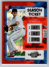 2022 Panini Chronicles RC #10 Connor Seabold Contenders Optic Blue Ice #/25