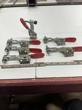 6 MANUAL Hold Down Clamps Toggle Style Like Destaco Vertical Quick Release Steel