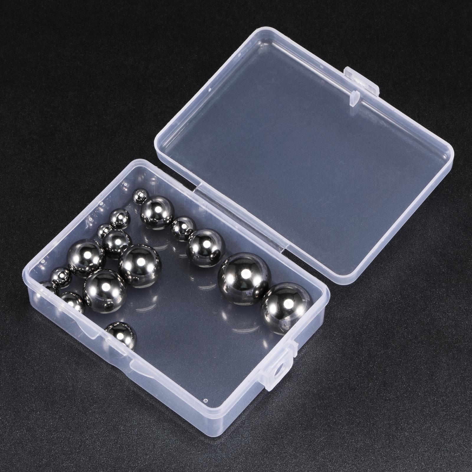 16pcs 8 Size Bearing Balls Assortment Chrome Steel with Storage Box