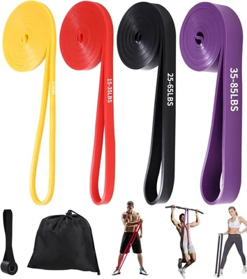 FAOKZE Fitnessbänder, Widerstandsband-Set mit Türanker, Griff, Tragetasche, W