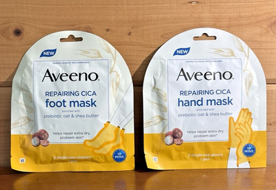 Aveeno Repairing CICA Hand Mask Foot Mask Shea Butter Winter Extra Dry Skin