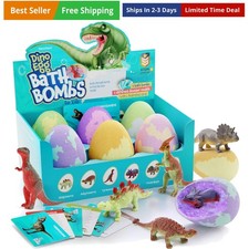 Dino Egg Bath Bombs for Kids - Easter Basket Stuffers - Kid Baths Bomb with S...