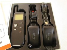 HTCute GT1 Wireless Dog Fence System 2 Collars Rechargeable Waterproof Black