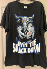 Fruit of the Loom WWF The Rock Layin' The Smack Down Black T-Shirt XL