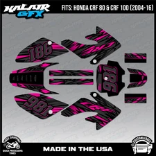 Graphics Kit for HONDA CRF80 CRF100 (2004-2016) Twitch Series - Magenta