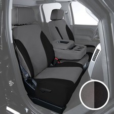 For Chevy Malibu 02-03 Canvas 1st Row Charcoal W Black Custom Seat Covers