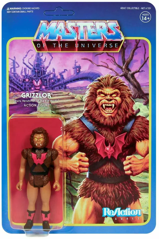 Figurine Grizzlor Les Maitres de l'Univers Super7 10cm aux couleurs rétro Filmation