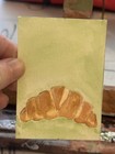 2.5 X 3.5 Original Whimsical Watercolor Croissant — photo 3
