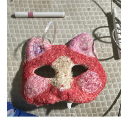 Strawberry shortcake bat dragon inspired therian mask