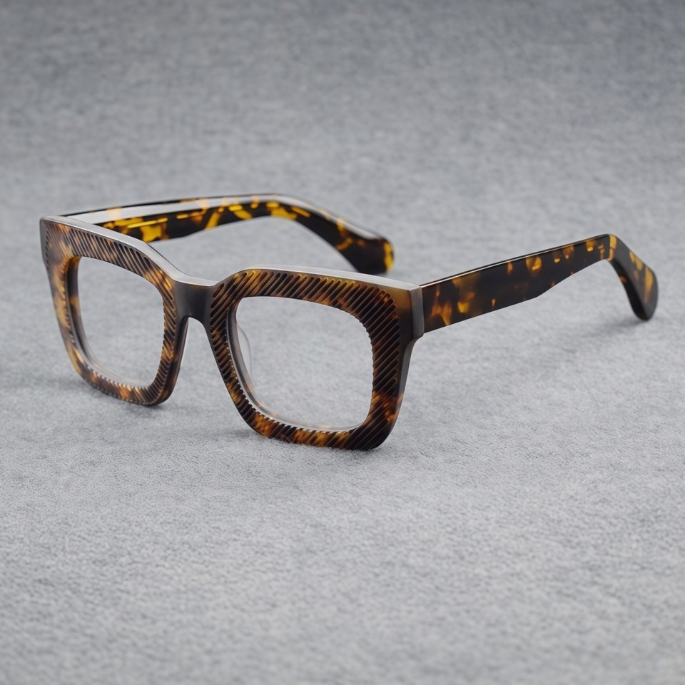 Square Acetate Eyeglasses Frames Full Rim Classic Men Women Fashion ...