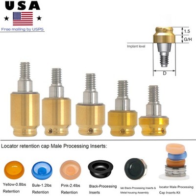 US Locator Abutment Internal Hex For Zimmer Biohorizons TSV 4.5mm Platform