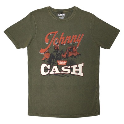 Johnny Cash Desert Cowboy Stone Wash T Shirt