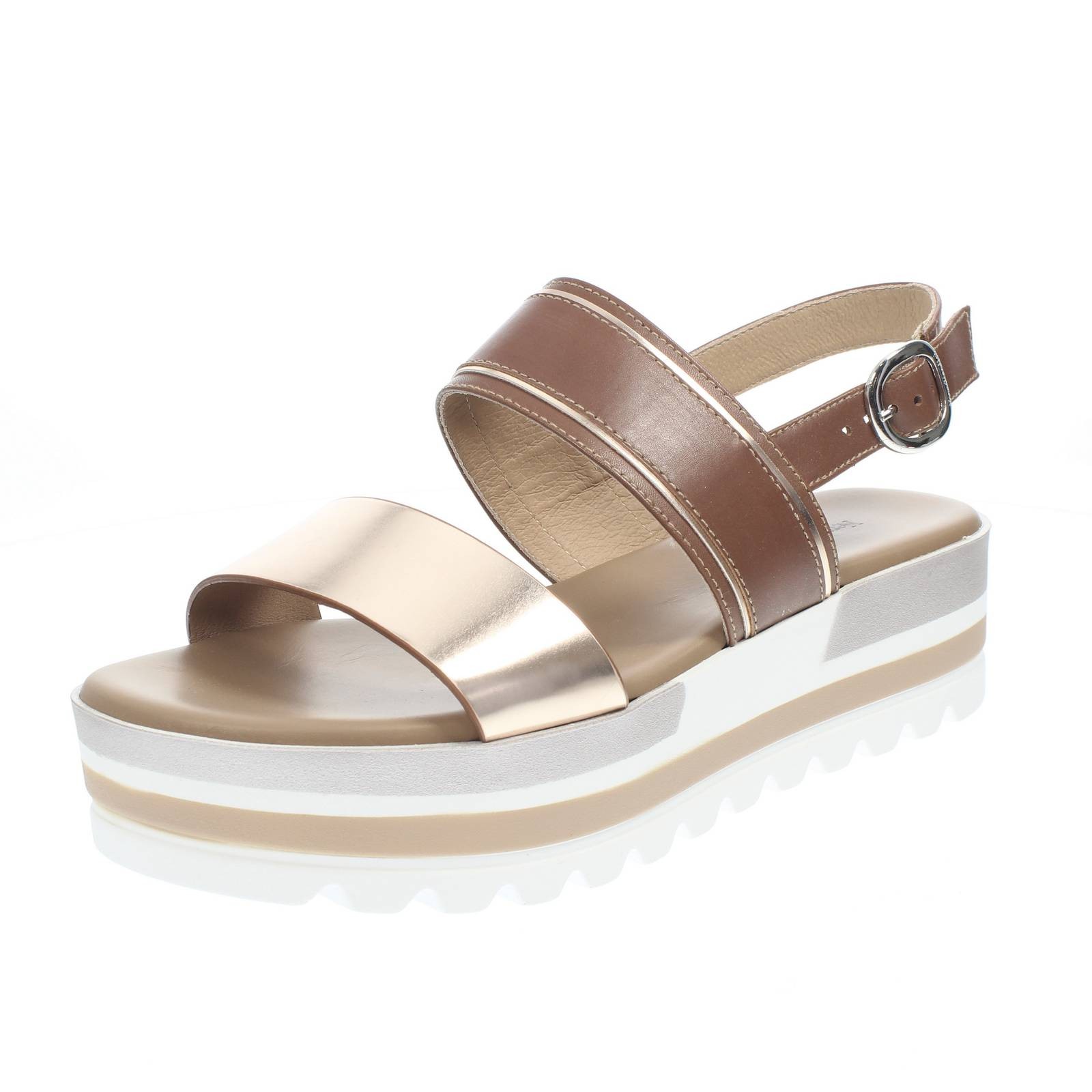 Nerogiardini Leder Sandalen mit rosa Keilabsatz - Gre 37 237 cm Damenschuhe 18390₽