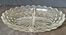 Fostoria American 10 " Divided Serving Relish Candy Dish Vintage