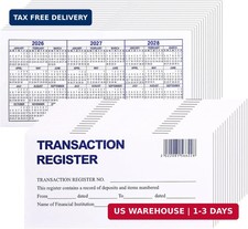 24 PCS Check Registers for Personal Checkbook, Easy to Read Checkbook Register