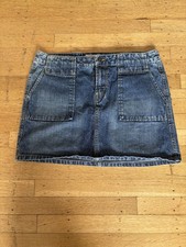 Route 66 Mini Skirt Womens 10 Denim Medium Stone Washed Blue 100 Cotton Pockets