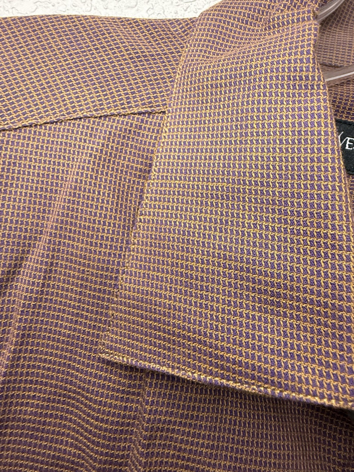 Camicia uomo Yves Saint Laurent in cotone color ruggine con bottoni taglia L